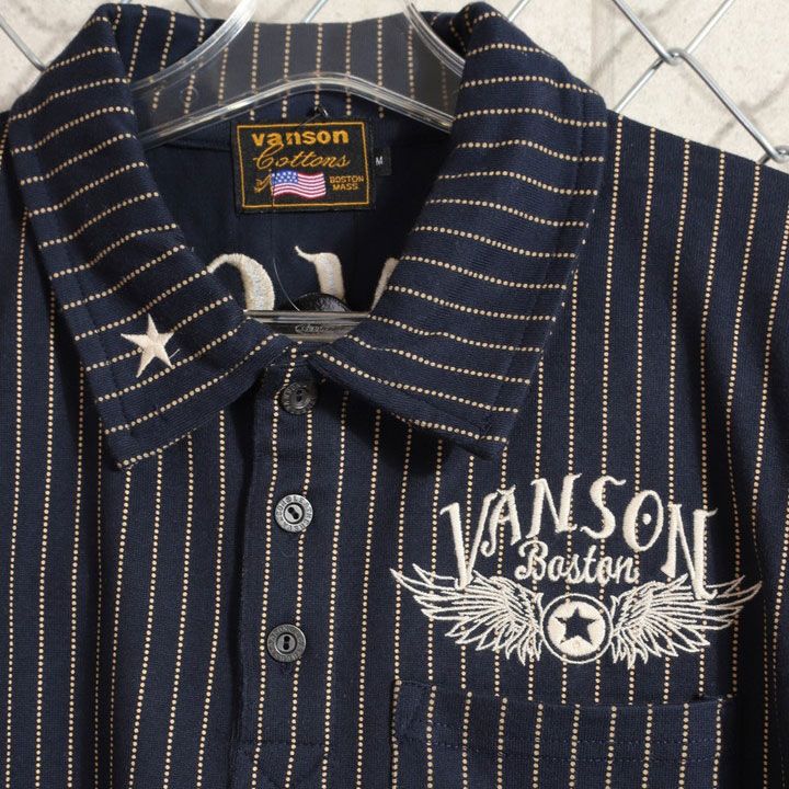 VANSON バンソン ウィングスター 半袖ポロシャツ NVPS-2301