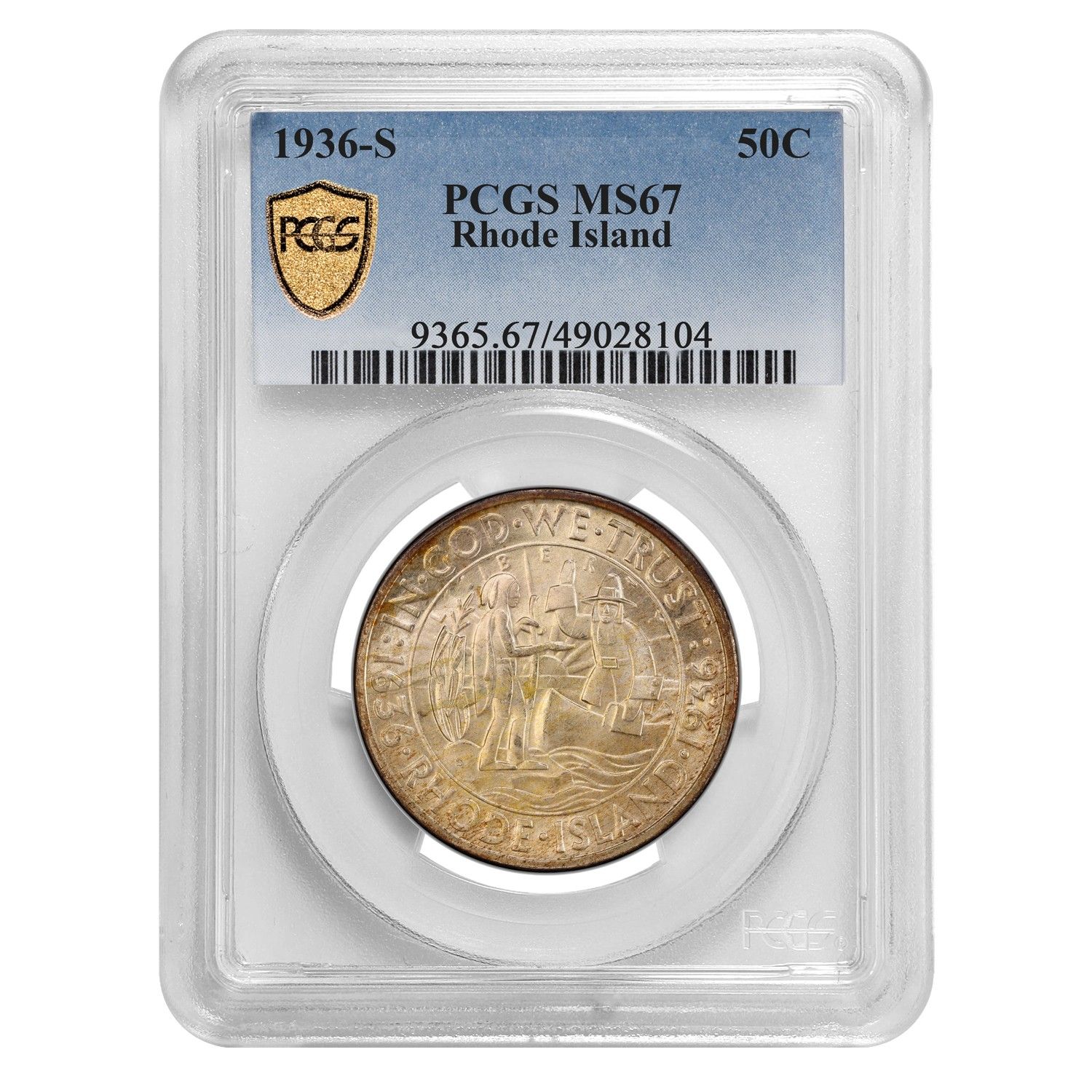 1936-S Rhode Island Half Dollar MS-67 PCGS