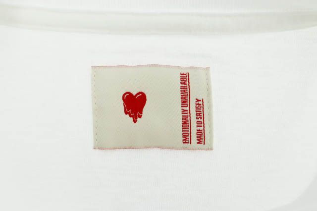 ■EMOTIONALLY UNAVAILABLE■レコード Tシャツ ユニセックス 白 □EMOTIONALLY UNAVAILABLE□レコード Tシャツ ユニセックス 白