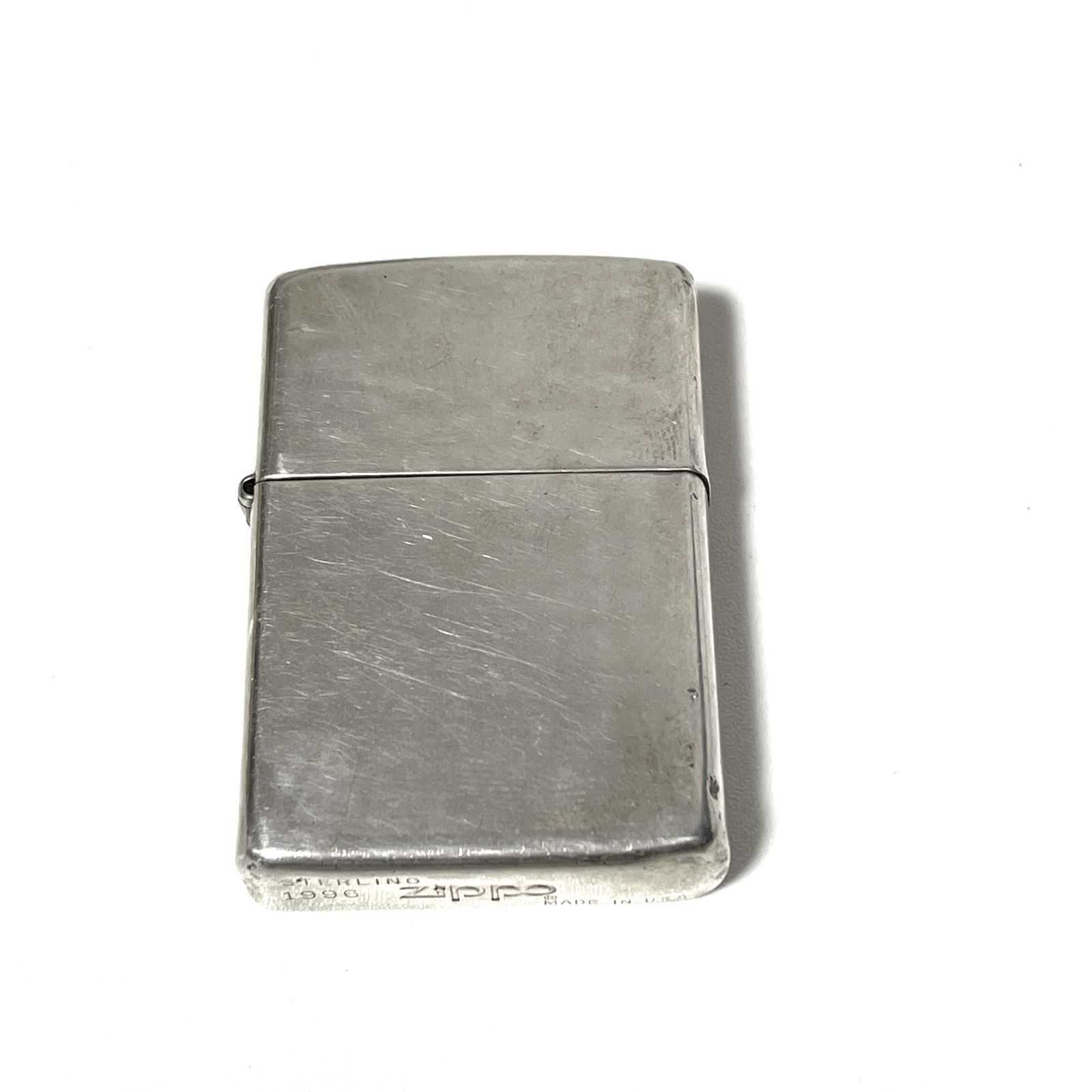 1996年.Zippo シルバーライター .アメリカ製(専用ケース付) Yahoo!オークション -「zippo スターリングシルバー 1996」の