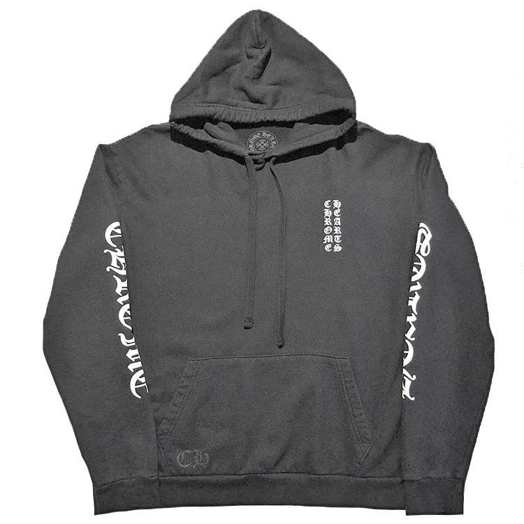 ChromeHearts クロムハーツ VERTICAL ARM LOGO HOODIE バーティカル アームロゴ フーディ プルオーバー スウェット パーカー ブラック コットン