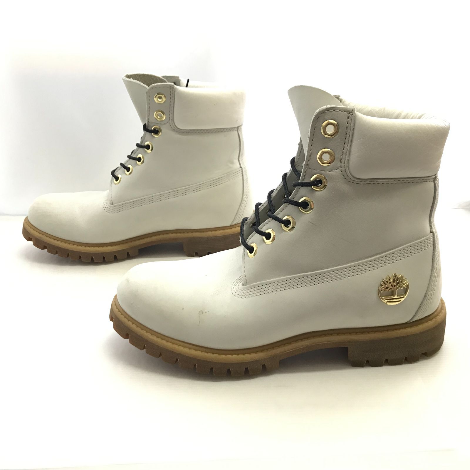 美品 Timberland ティンバー プレミアム ブーツ ホワイト A15RN Timberland PRIMALOFT プレミアムブーツ A15RN 5198 ティンバーランド