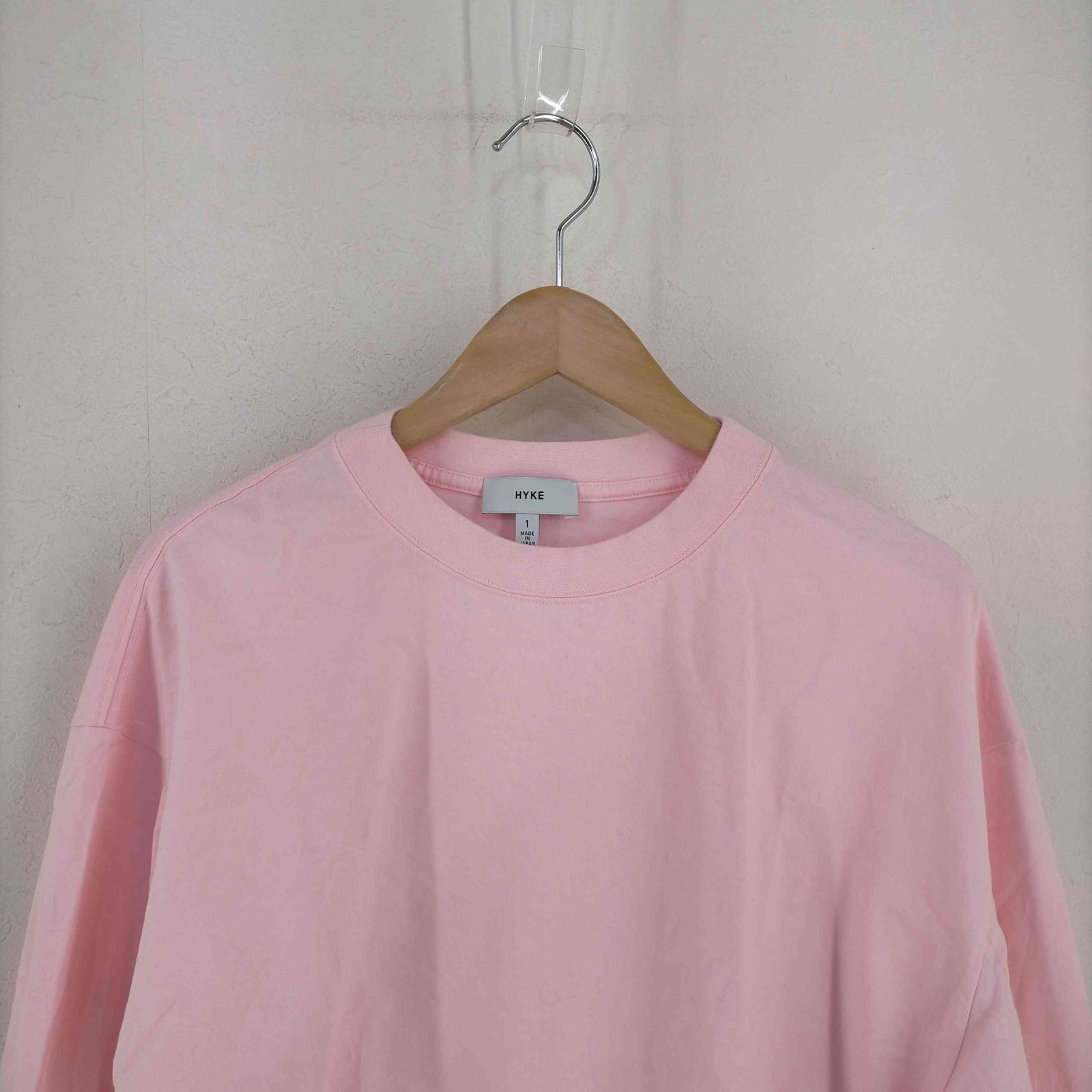 「HYKE」 長袖カットソー 1 ピンク レディース ブランド古着】HYKE｜ハイクのTシャツ/カットソー（無地）古着