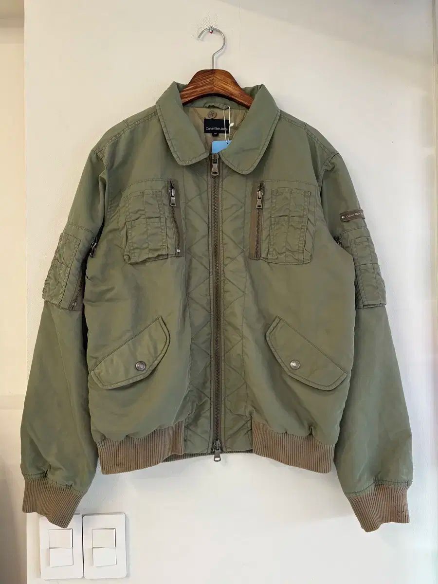 Calvin Klein カルバ ンクライン ジーンズ マルチポケット MA-1ジャンパー