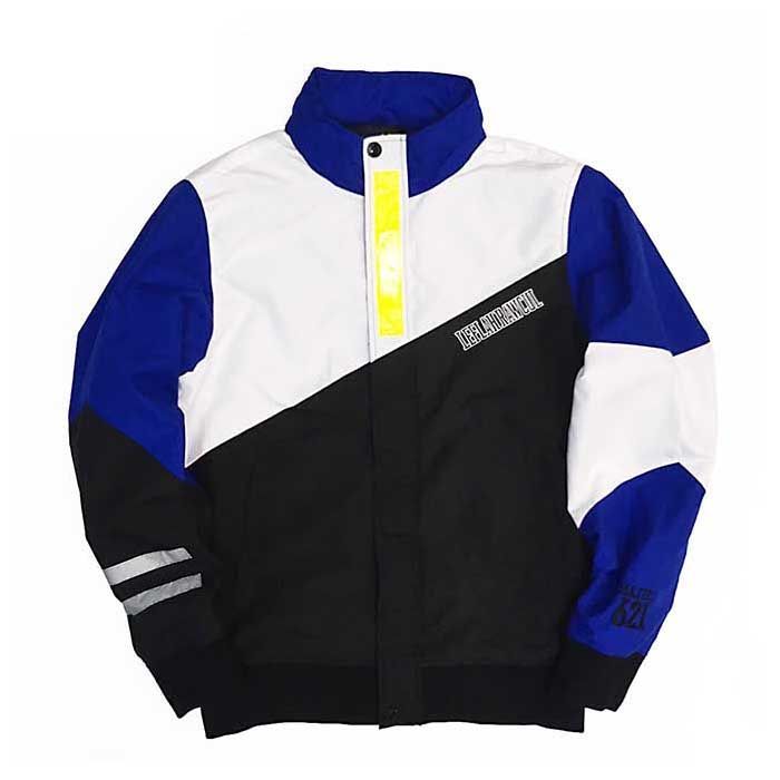 LEFLAH レフラー REFLECTOR NYLON HOOD IN JACKET (BLUE/WHITE) リフレクターナイロンフードインジャケット