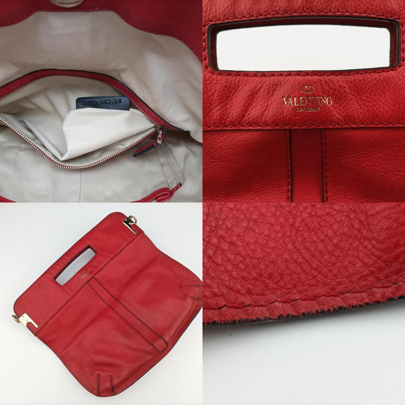 ヴァレンティノValentinoロックスタッズレッドレザーBS-C289CUA3
