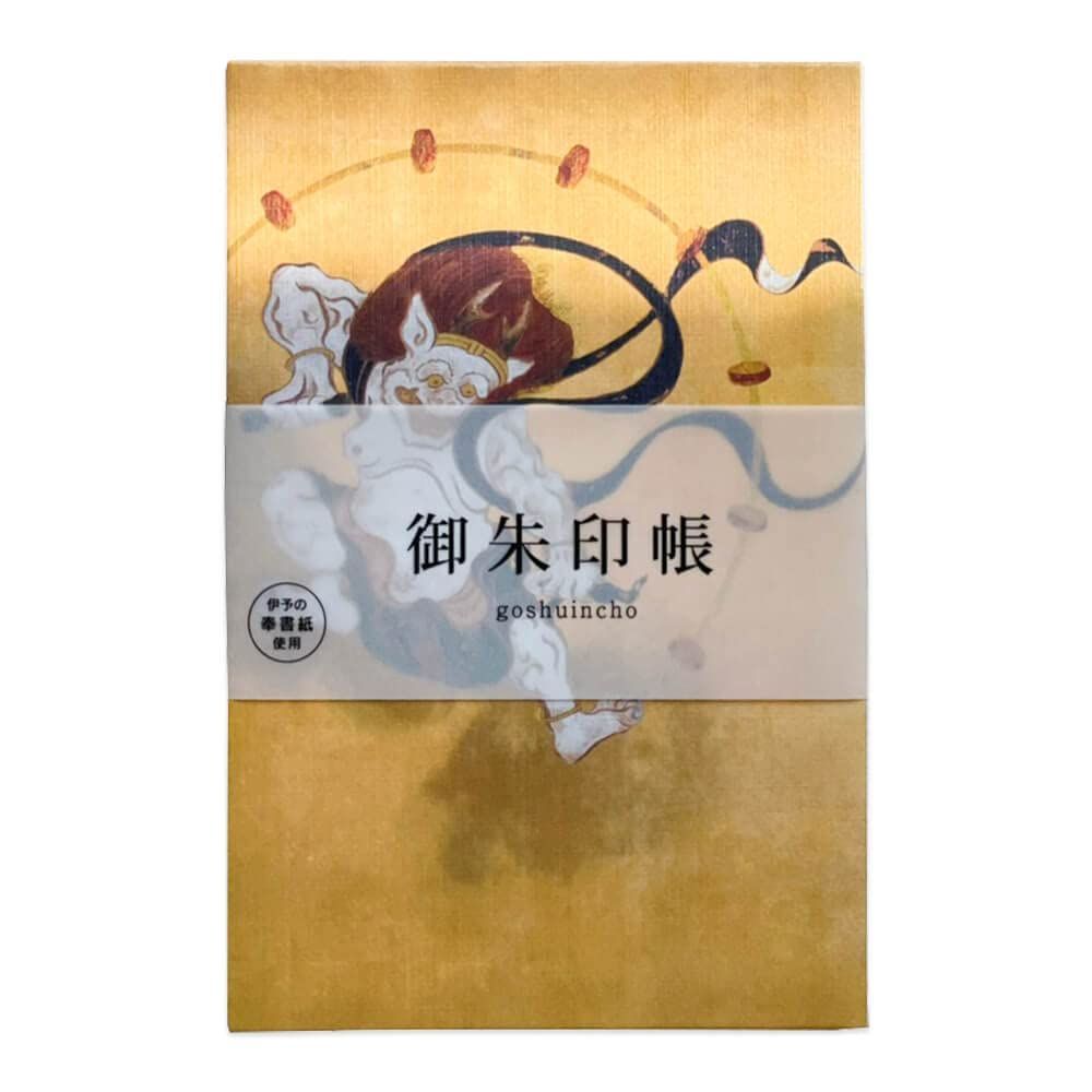 数量 Bridgehappy 御朱印帳 御城印 集印帳 御朱印 大判 182×121mm 蛇腹 納経帳 風神雷神