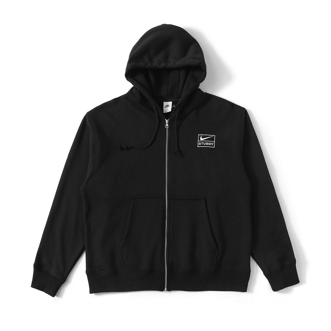 Nike x Stussy ステューシー ジップドローストリングフーデッドスウェットジャケット - メルカリ