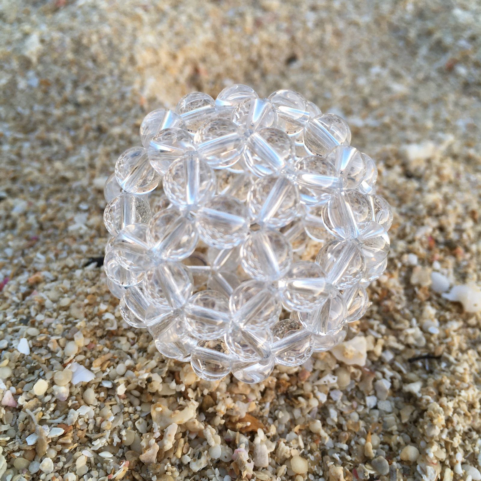 神聖幾何学フラーレン 4mm水晶 認定クリエイター作 宇宙エネルギー