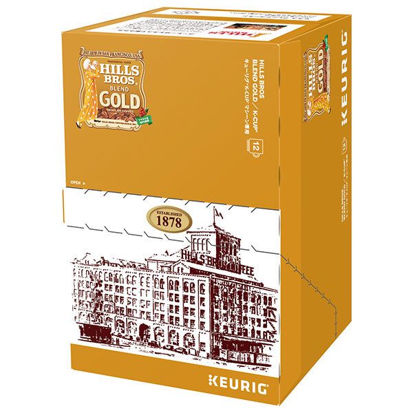 日本ヒルスコーヒー キューリグ カートリッジ K-Cupパック ヒルス ブレンドゴールド 12P×8箱入× 2ケース ｜ コーヒー 珈琲 カートリッジ Kカップ KEURIG