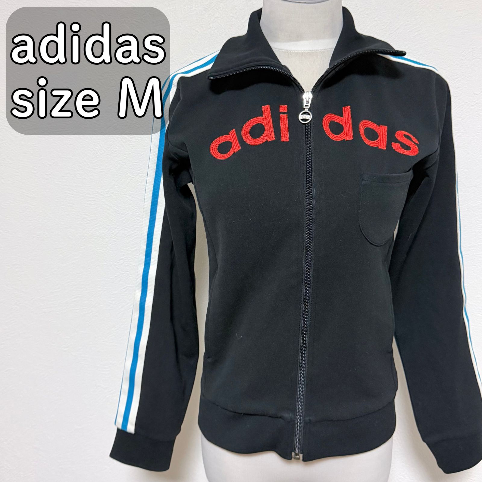 adidas トラックジャケット アディダス 3本線 刺繍 y2k フェアリーグランジ 古着