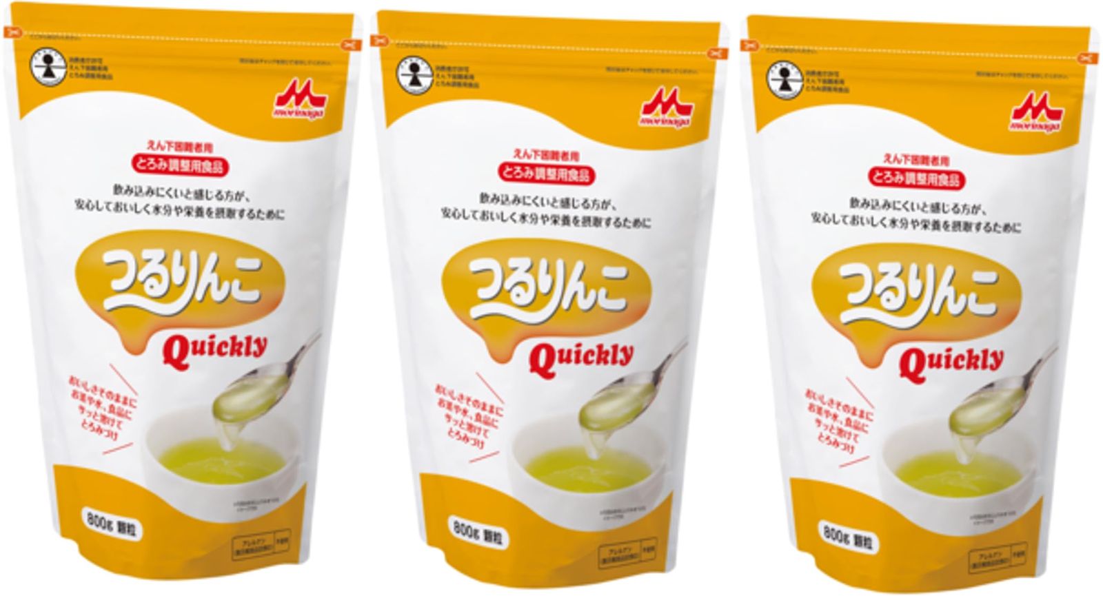 食品 【3個セット】森永乳業 つるりんこQuickly 800g [とろみ剤 とろみ