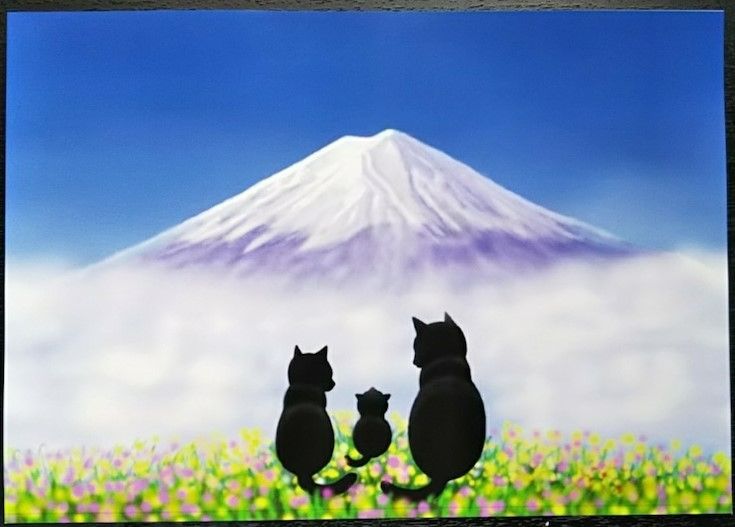 オリジナルポスター６種類セット A４サイズ 富士山 猫 河口湖 精進湖