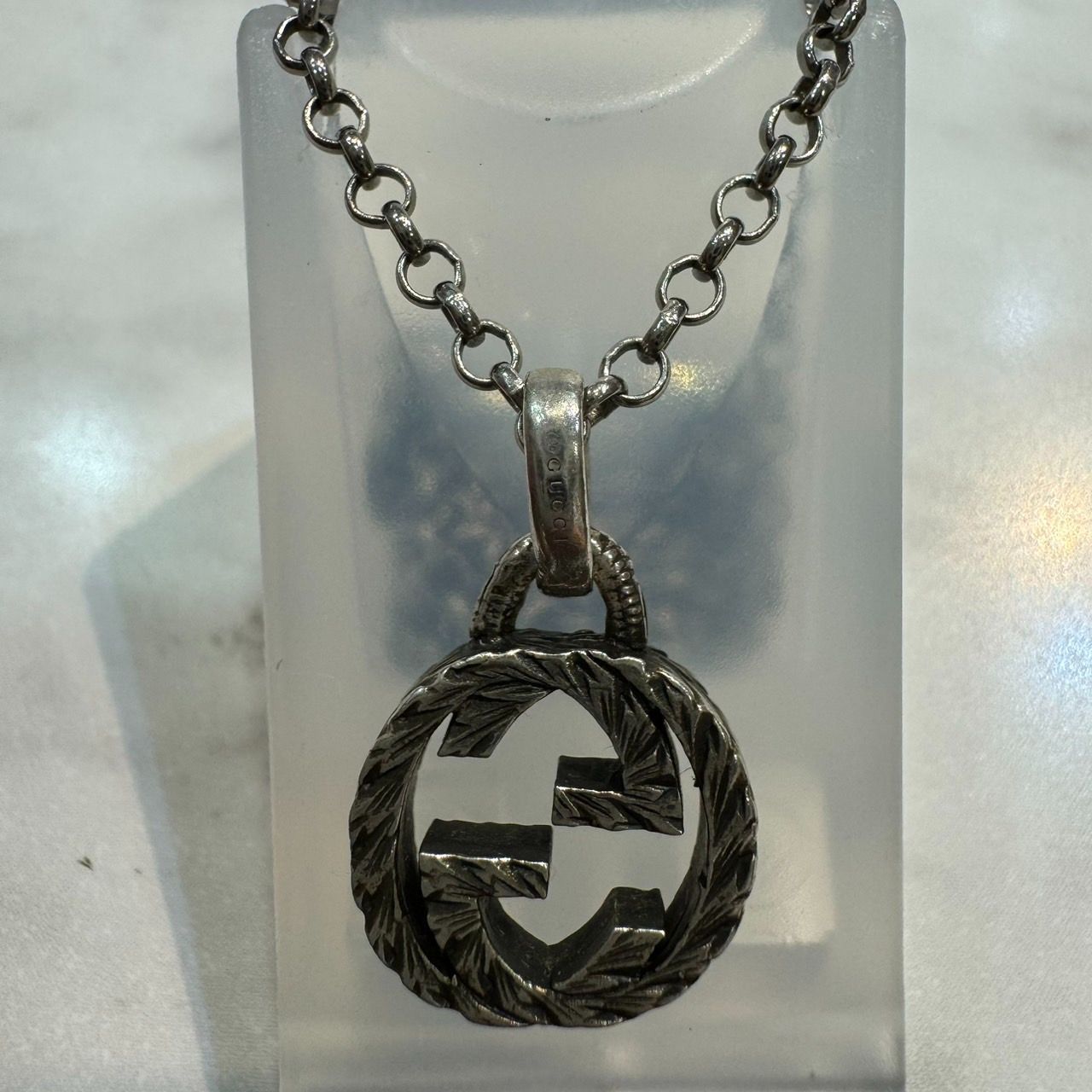 GUCCI グッチ インターロッキングG アラベスク ネックレス SV925