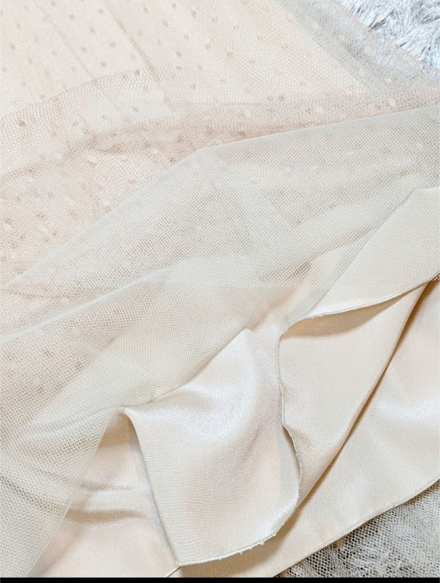 タグ付新品未使用】RED VALENTINO チュールドットスカート ベージュ  