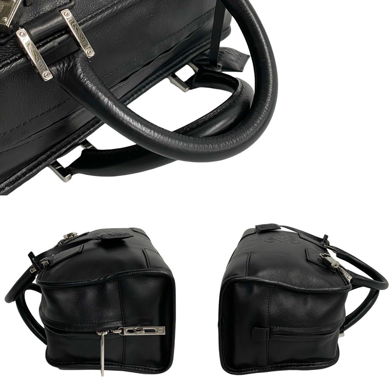 極 美品 鍵付き LOEWE ロエベ アマソナ 28 アナグラム ロゴ 刻印