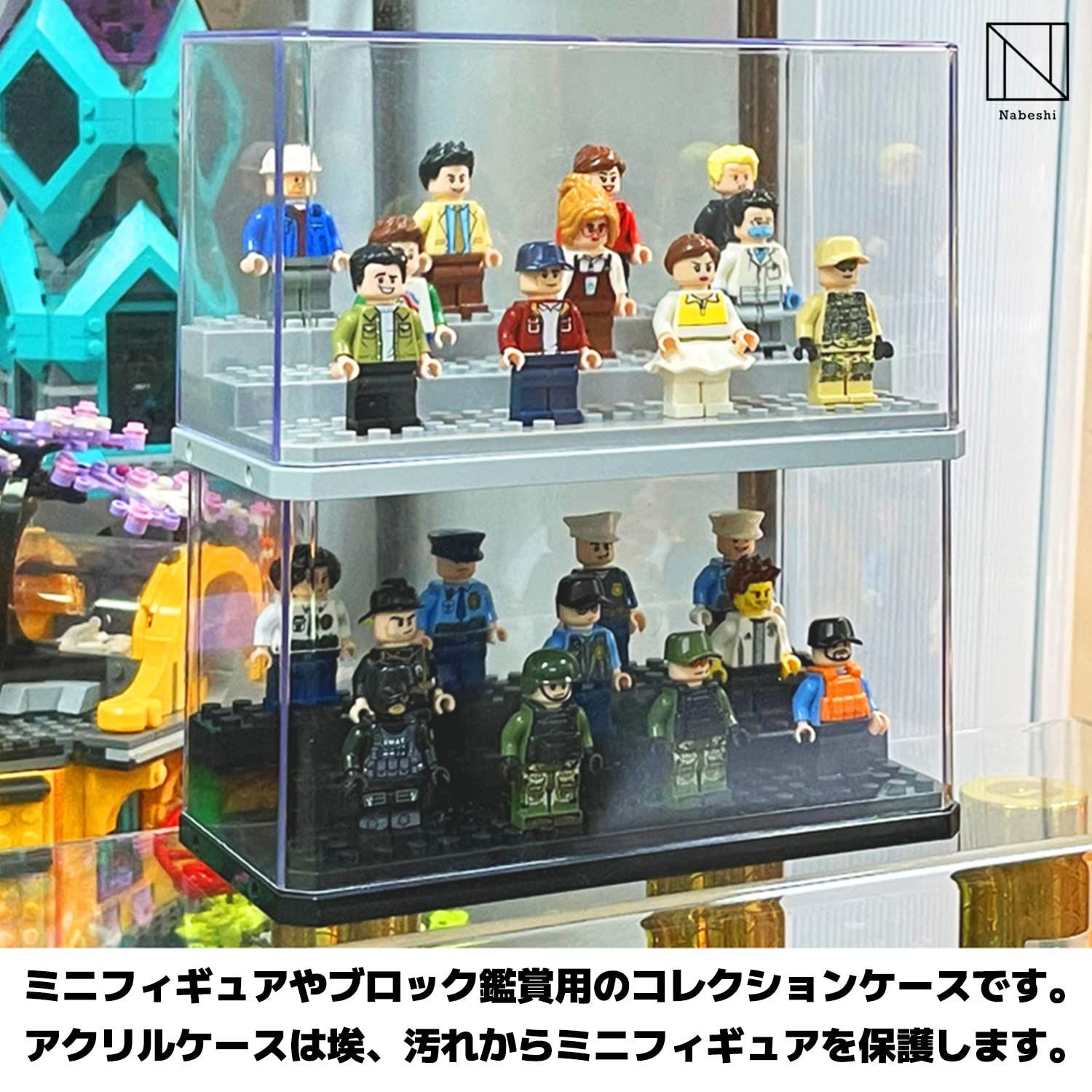 即日発送】[NABESHI] ミニ フィギュア モデル ブロック ディスプレイ 