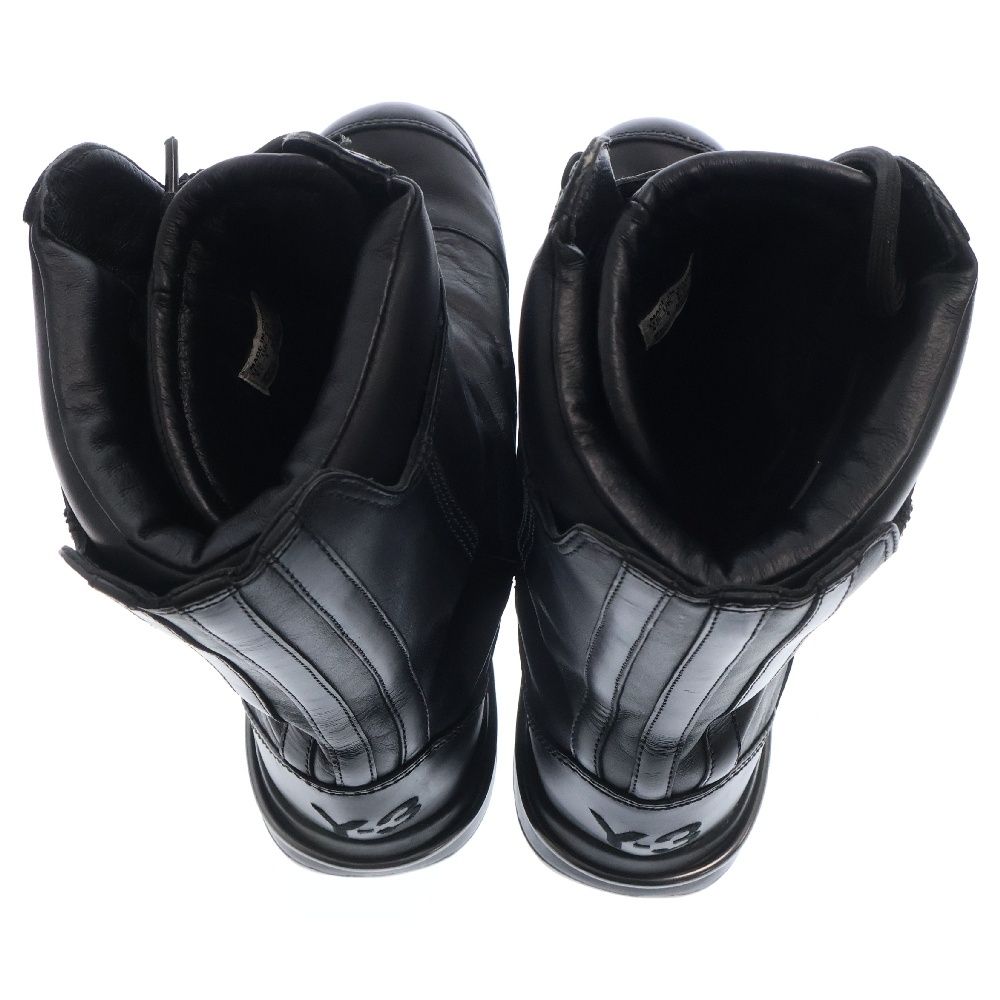 ダーツ y Y-3 (ワイスリー) レザーブーツ センタージップ ブラック US9.5