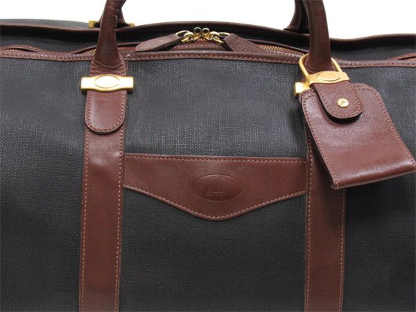 DUNHILL ダンヒル ボストンバッグ　ハンドバッグ ブラウン系　大容量 dunhillダンヒル ボストンバッグ ハンドバッグ トラベルバッグ