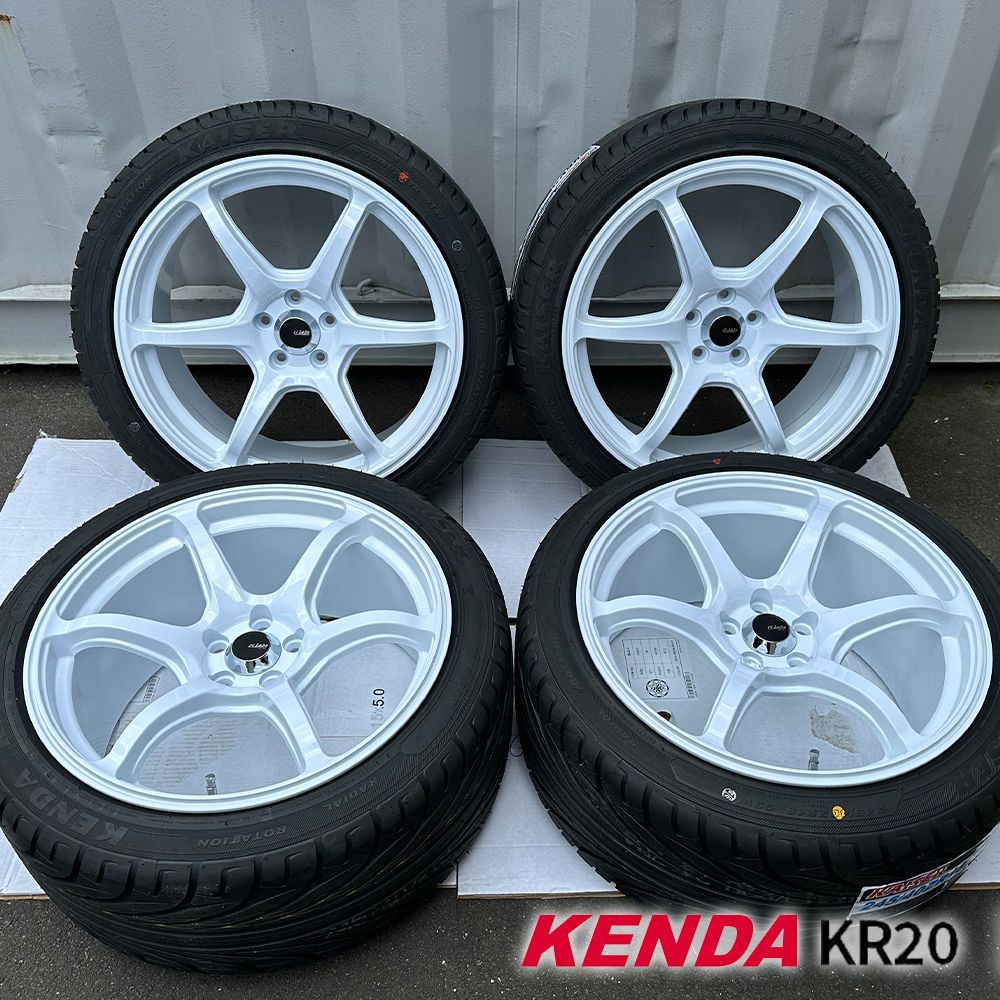 トヨタ 86 スバル BRZ 18インチ タイヤホイールセット 4本セット ケンダ KENDA KR20 225/40R18 235/40R18  Acht6 アハト6 走り系 ホワイトホイール - メルカリ