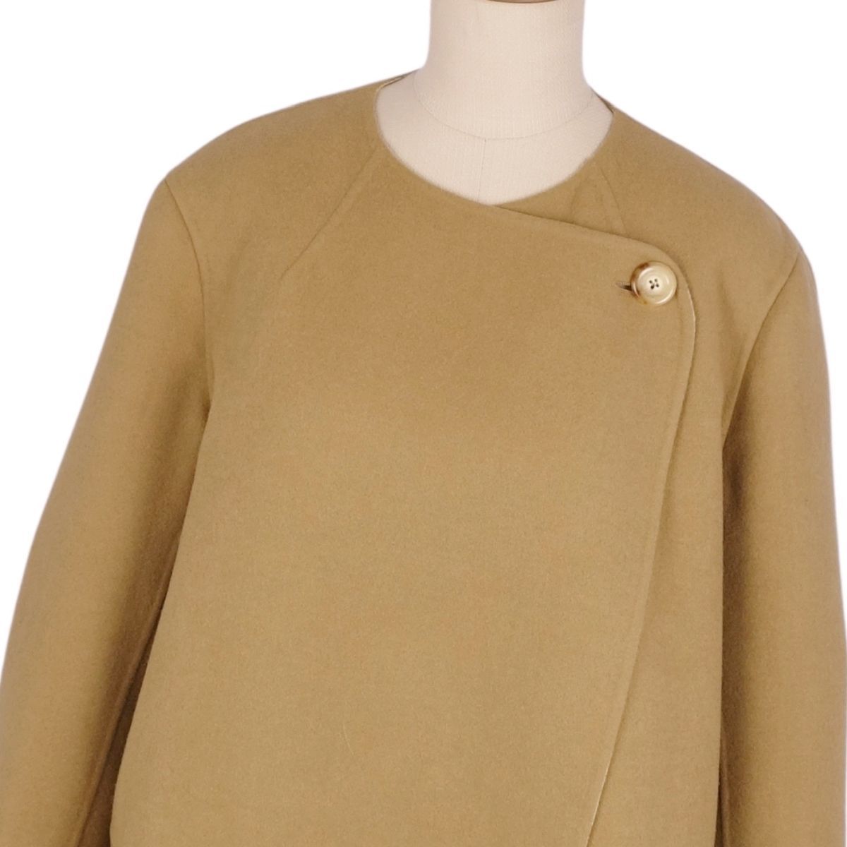 美品 セリーヌ CELINE ジャケット ノーカラー ウール カシミヤ