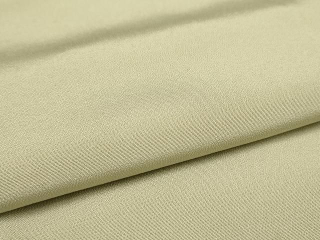 平和屋着物▽上質な色無地 単衣 山葵色 正絹 逸品 未使用