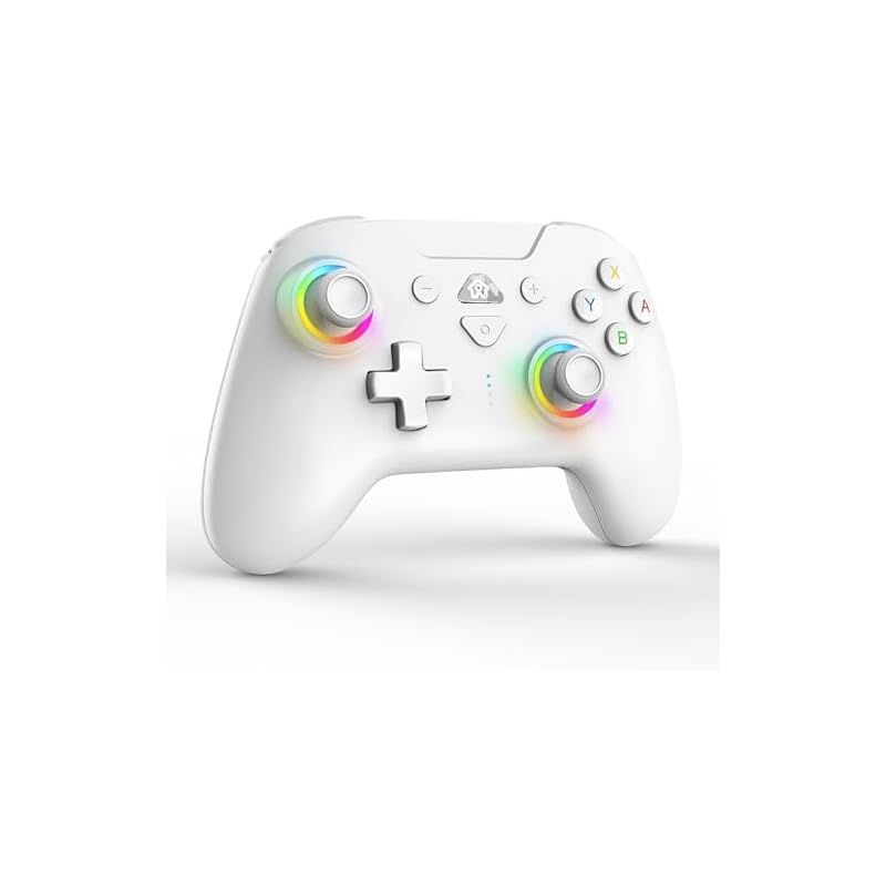 Switch コントローラー 自動連射機能 背面ボタン付き マクロ機能 Bluetooth接続 6軸ジャイロセンサー 7色RGBライト 1000mAhバッテリー 長時間使用 4段階HD振動 Switch/Lite/OLED/Android/PC/iOSに対応 