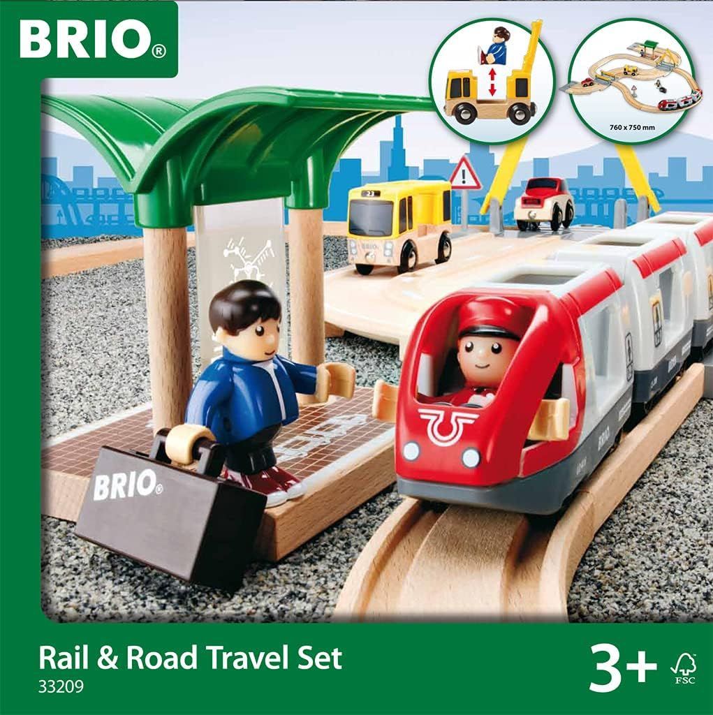 BRIO ( ブリオ ) WORLD レール&ロードトラベルセット [全33ピース