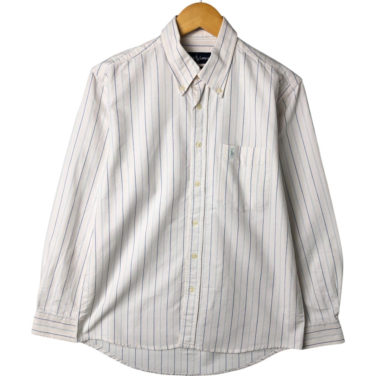 古着 ラルフローレン Ralph Lauren 長袖 ボタンダウンストライプシャツ メンズM相当|eaa548004