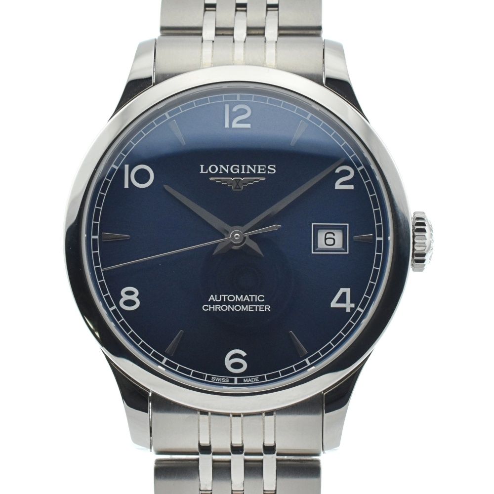 ロンジン LONGINES L2.820.4.96.6 レコード デイト 裏スケ クロノメータ― 自動巻き メンズ美品箱付き A#135843