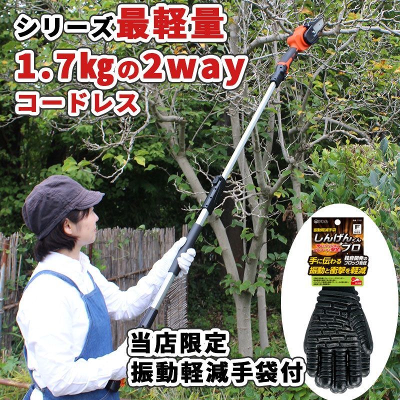 高枝 チェーンソー ミニ 12V YARD FORCE ヤードフォース 正規品 高枝 電動 軽量 軽い のこぎり 高枝切りばさみ 高枝切りバサミ 軽い 家庭用 のこぎりばさみ ハイパワー