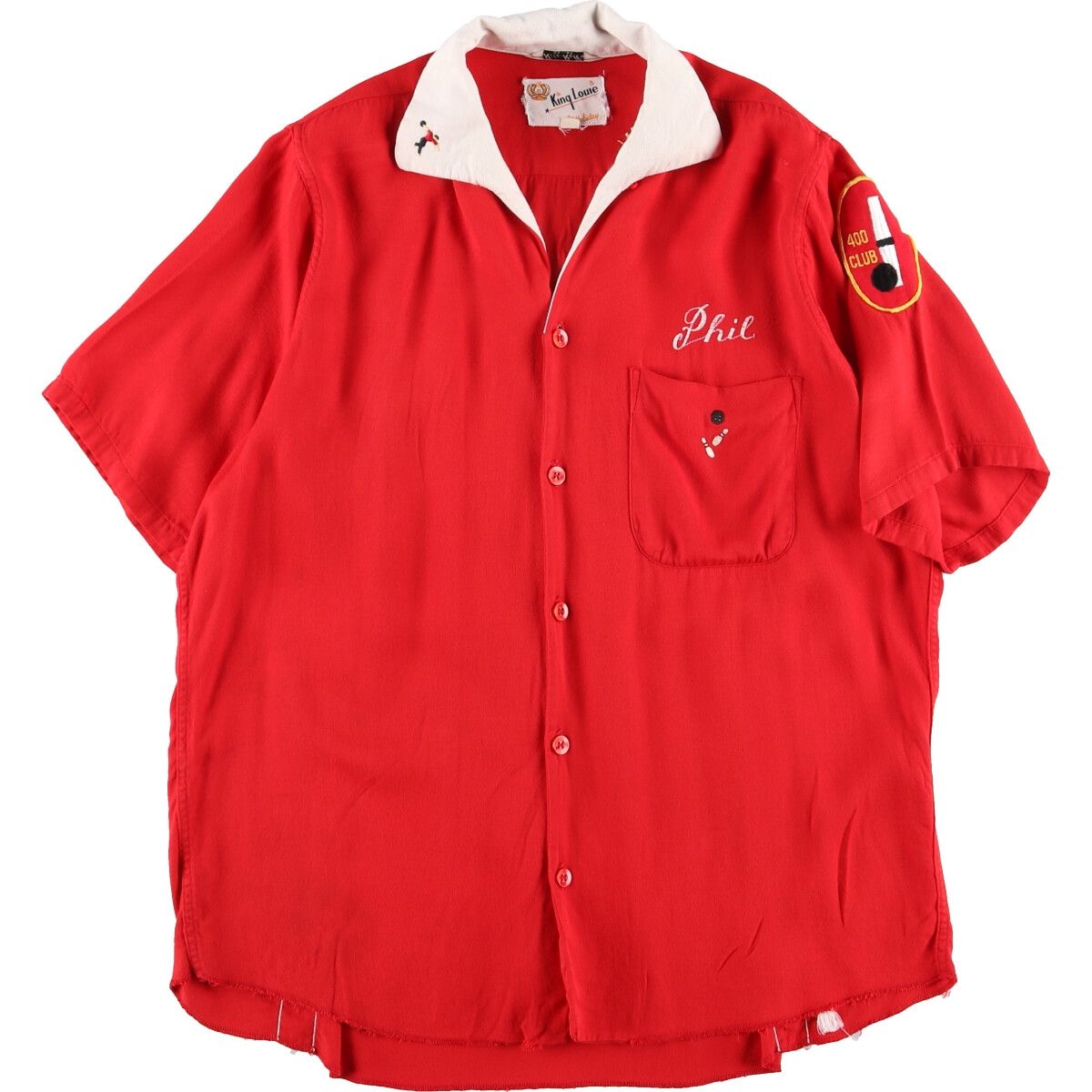 ヴィンテージ 60s King Louie 開襟 レーヨン　ボーリングシャツ 60s King Louie ヴィンテージ 開襟 レーヨンボーリングシャツ ML
