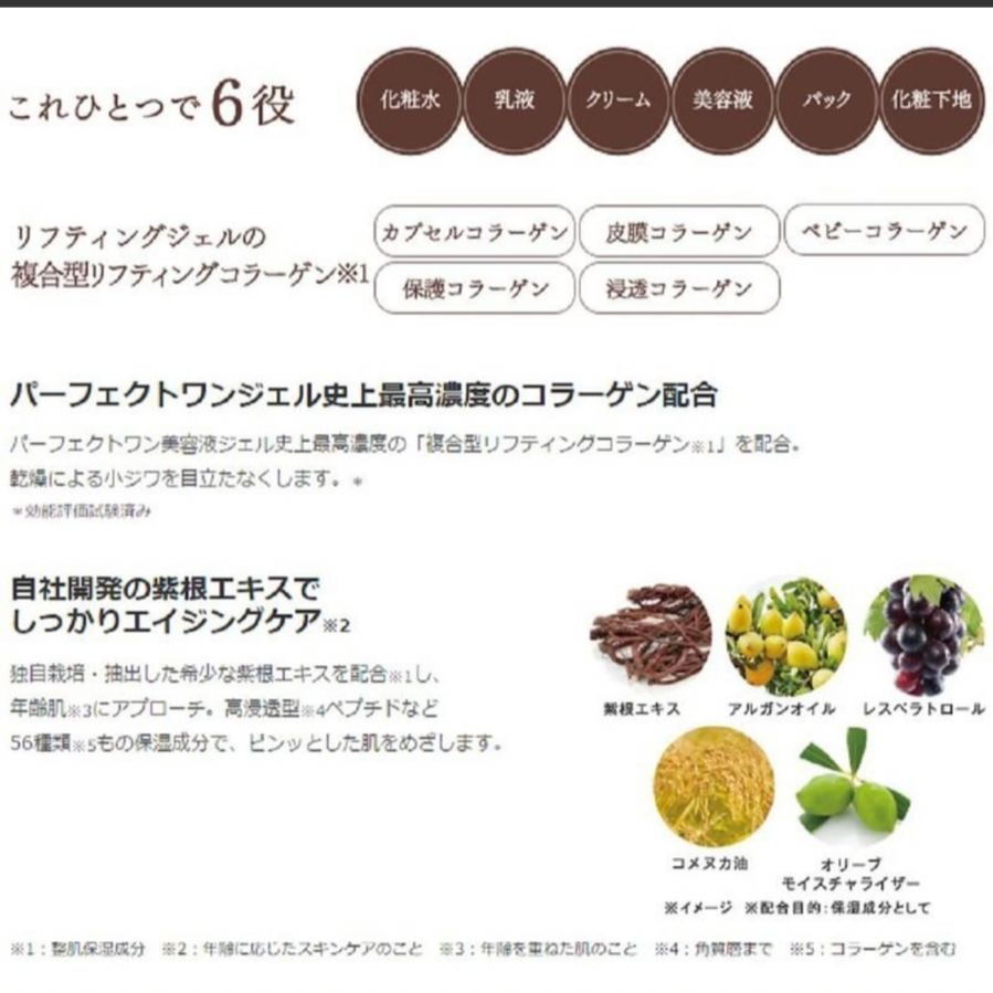 数量限定】パーフェクトワン リフティングジェル ミニサイズ（17g)*6個 - メルカリ