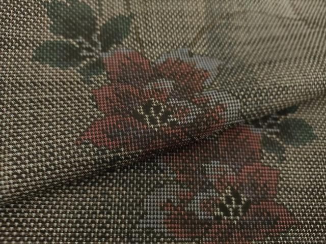 平和屋着物○本場大島紬 9マルキ 花唐草文 正絹 逸品 DAAX4437ps