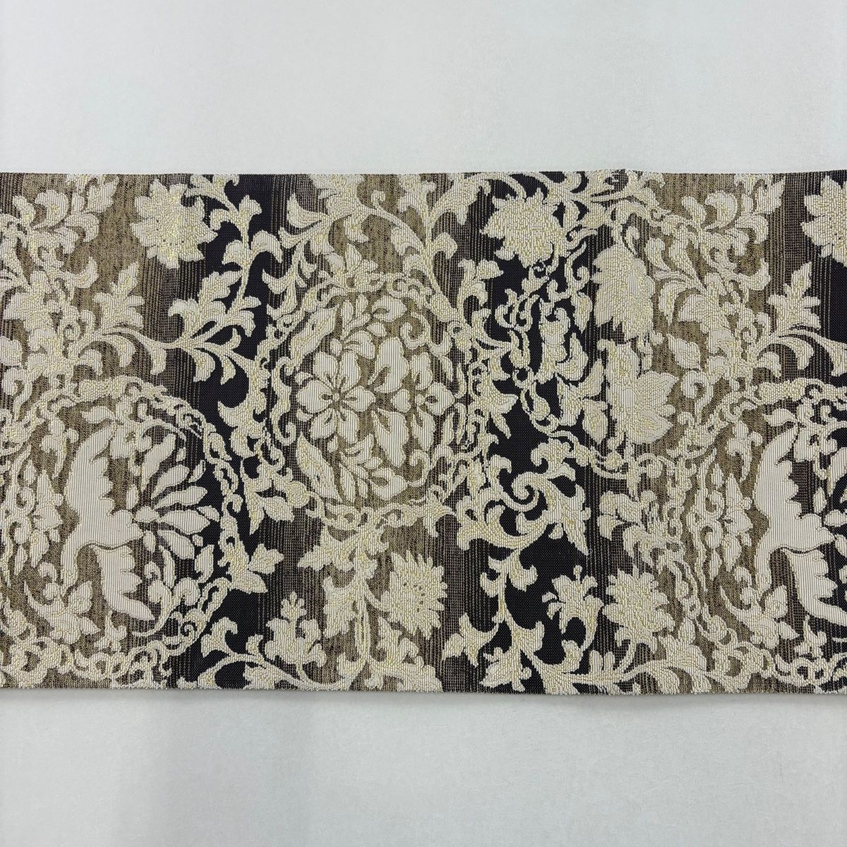 袋帯 美品 名品 ますいわ屋 正倉院鳳凰丸文 箔 金糸 濃紫 全通