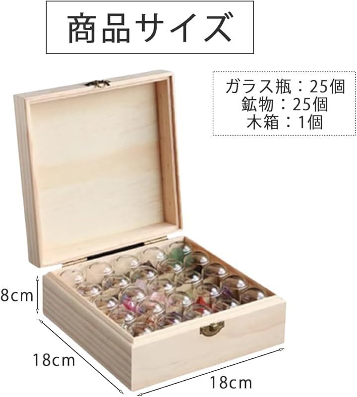 AZNABLE 鉱物標本 セット 箱 コレクション 岩石 化石 宝石 原石