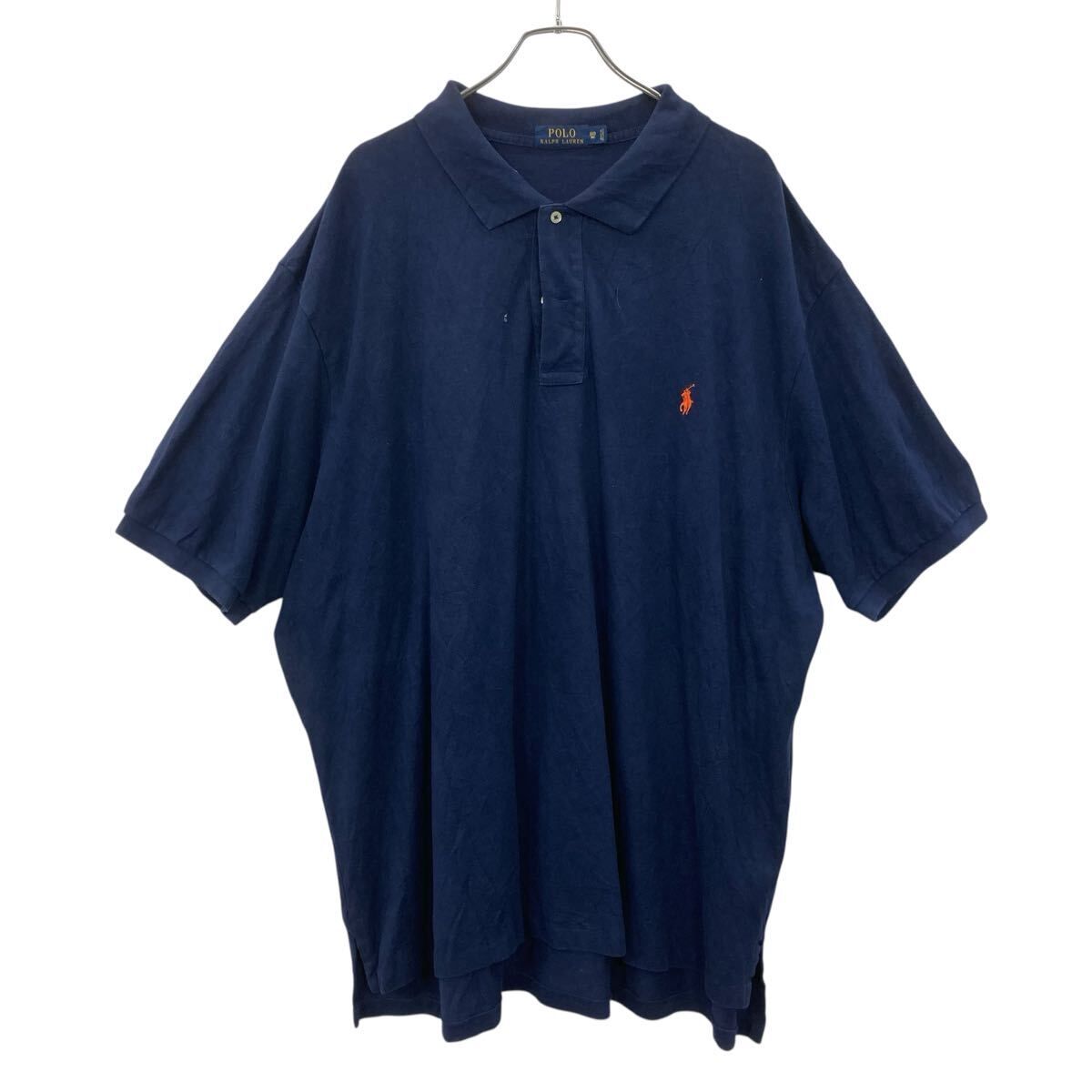 【限定セール！】 Lauren Ralph Polo 半袖 ポロラルフ ネイビー 3XLB ポロシャツ トップス