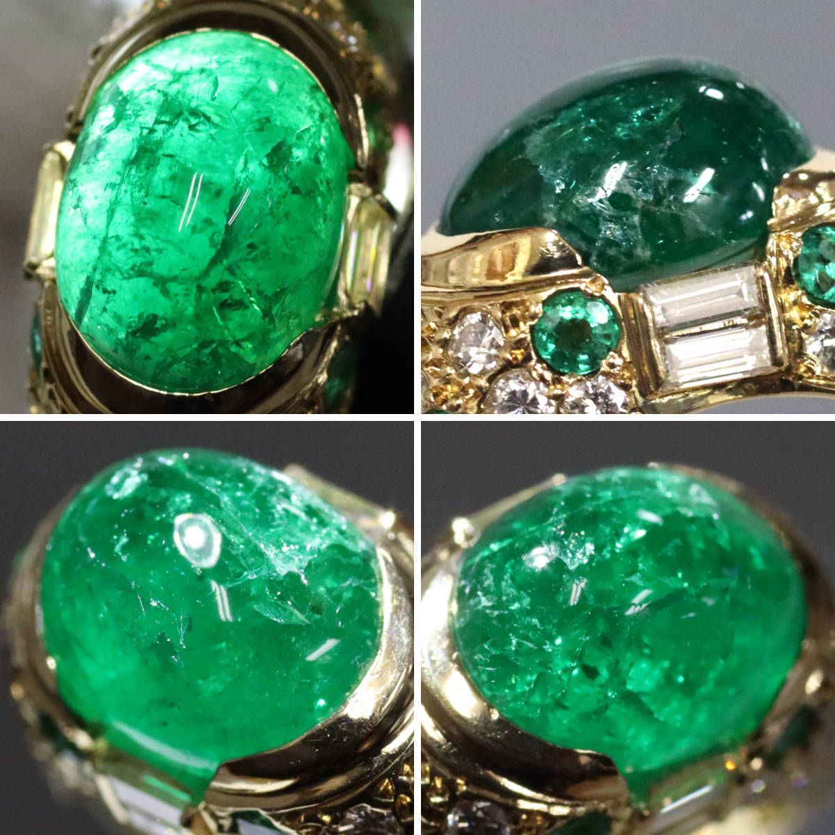 K18エメラルドダイヤモンドリング 3.25 0.69 0.17 0.86 8.8g #14  