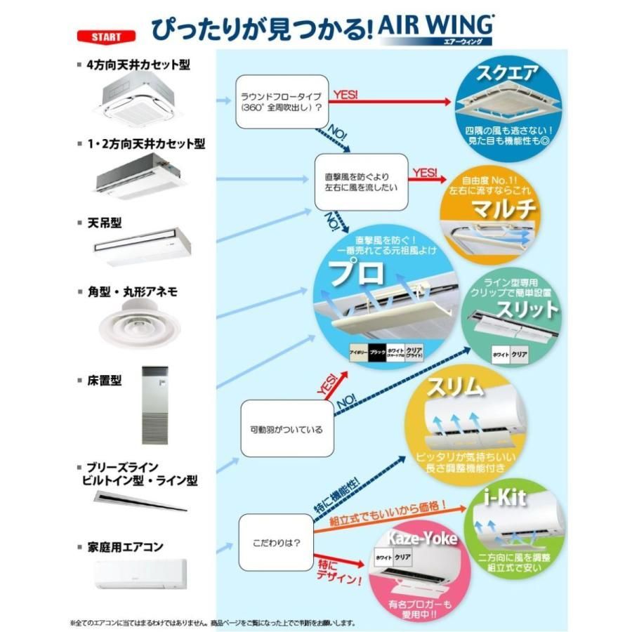 AIR WING エアコン 風よけ 風除けカバー エアコンの風向き 節電 省エネ エアーウィングスリム AW10-021-01 ダイアンサービス  メルカリ