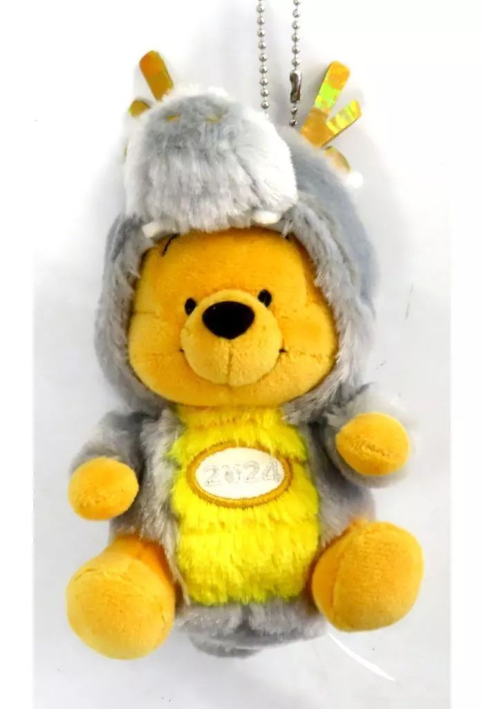中古】ぬいぐるみ プーさん(辰) 干支ぬいぐるみバッジ 2024