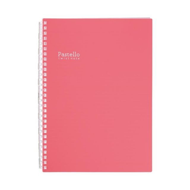 (まとめ）リヒトラブ Pastelloツイストノート セミB5 ルージュ N-1908-2 【×30セット】