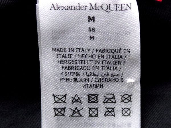 ■新品■未使用■ ALEXANDER McQUEEN アレキサンダー マックイーン ポリエステル100％ バケットハット 帽子 サイズM ブラック系  AP9676
