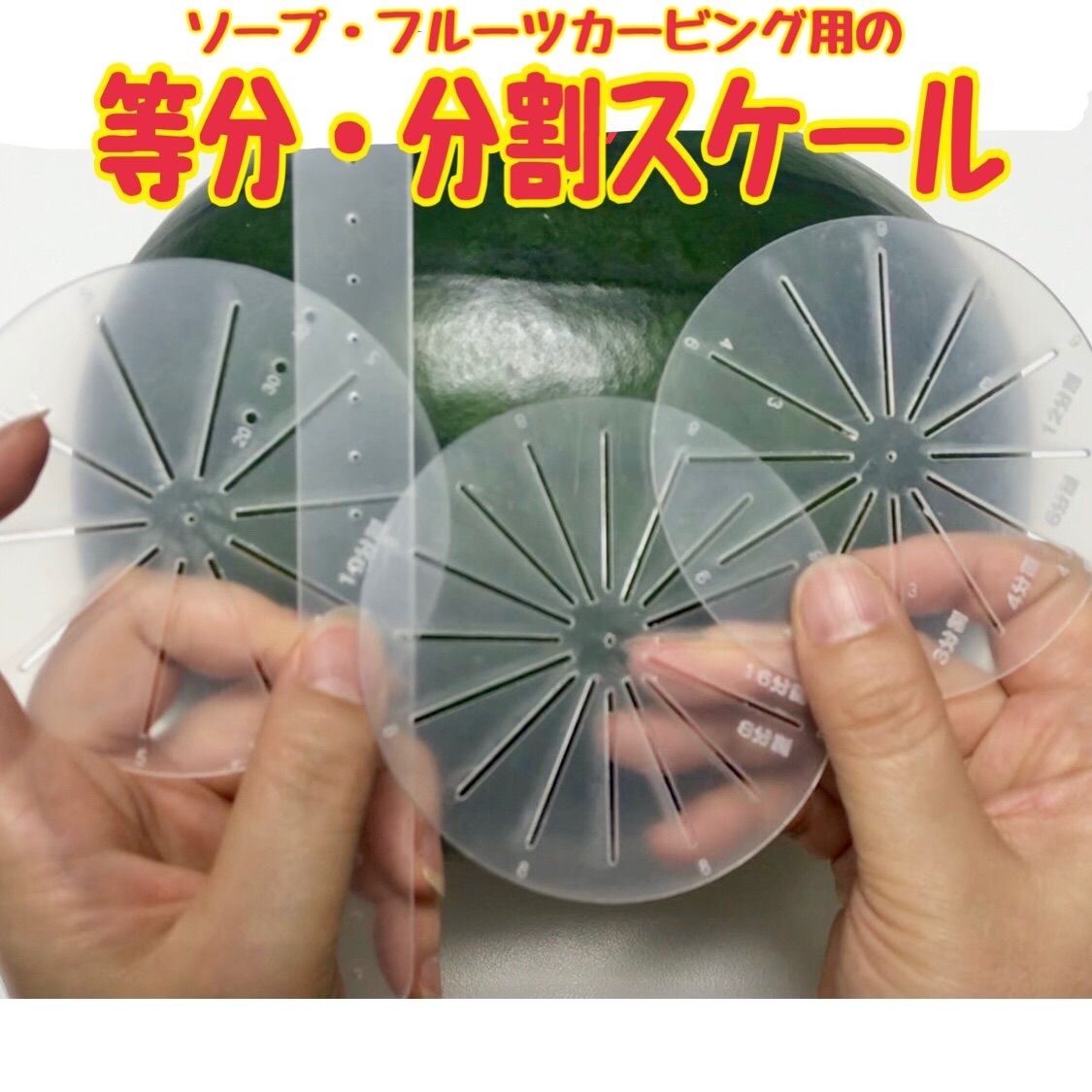 等分・分割スケール／ソープカービングやフルーツカービングに便利