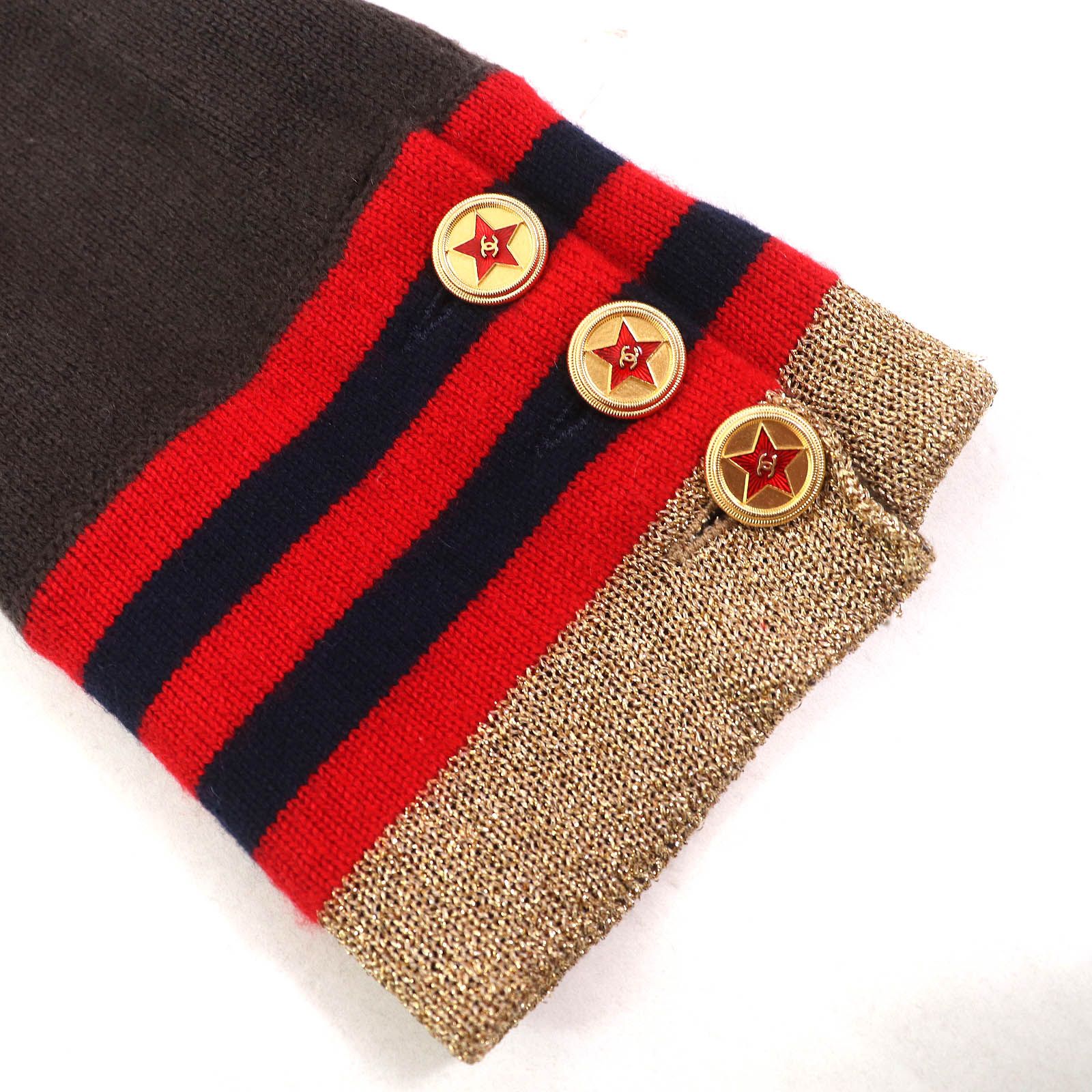 CHANEL　カシミヤニット　焦茶色　 シャネル CHANEL CHANEL ニット帽 AAB308 B21678 カシミヤ ココマーク