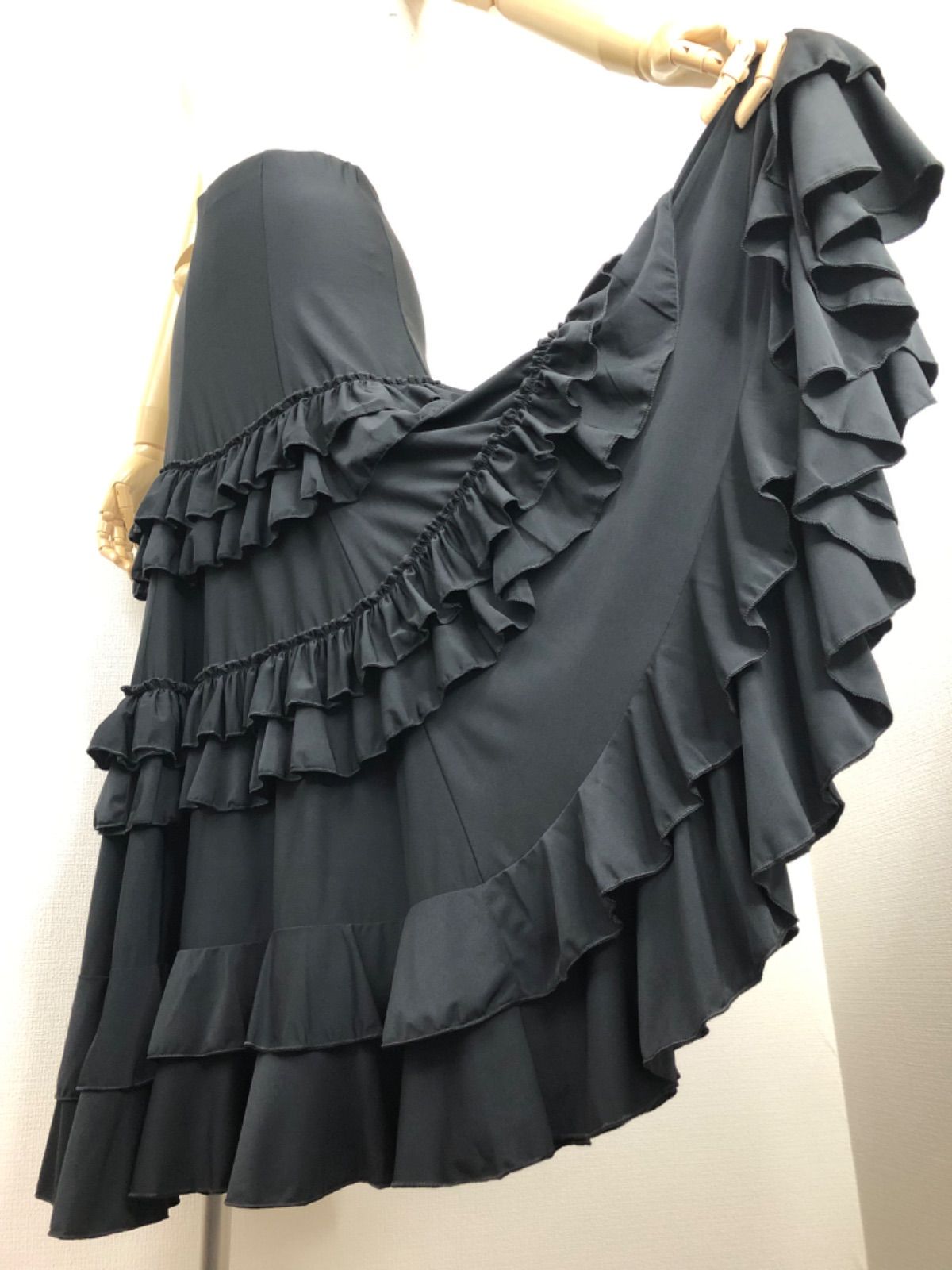 新品》フラメンコ ファルダ 社交ダンス ロングスカート 衣装