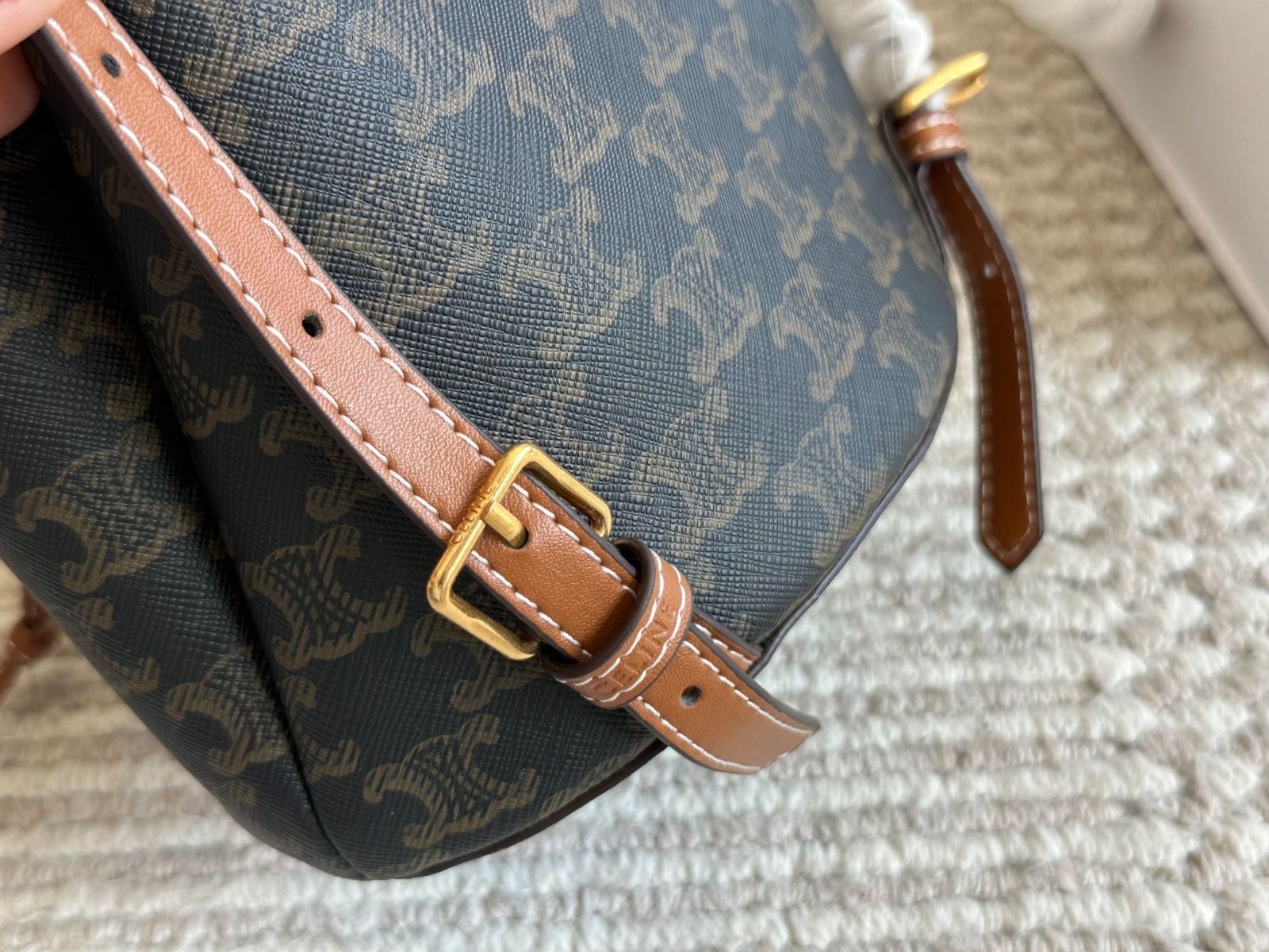 即日発送★CELINE モノグラムショルダーバッグ 今日特価】Celine Monogram Double Shoulder Bag - セリーヌ
