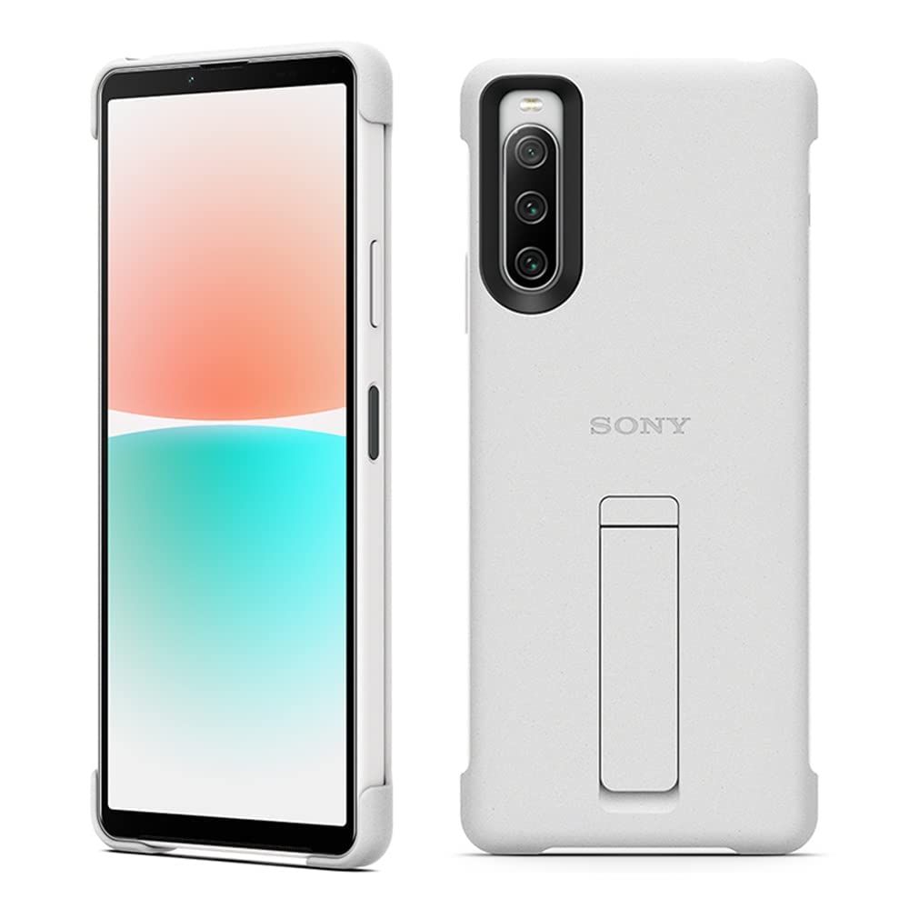 ソニー純正 国内正規品 Xperia 10 IV SO-52C SOG07 専用 ケース カバー スタンド搭載 IPX5/8 防水 スタイルカバーウィズスタンド Style Cover with Stand グレー エクスペリア XQZ-CBCC/HJPCX