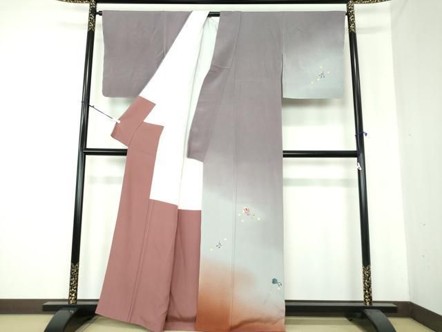 平和屋着物○人形作家・ホリヒロシ 訪問着 刺繍 宝尽くし 暈し染め 鬼