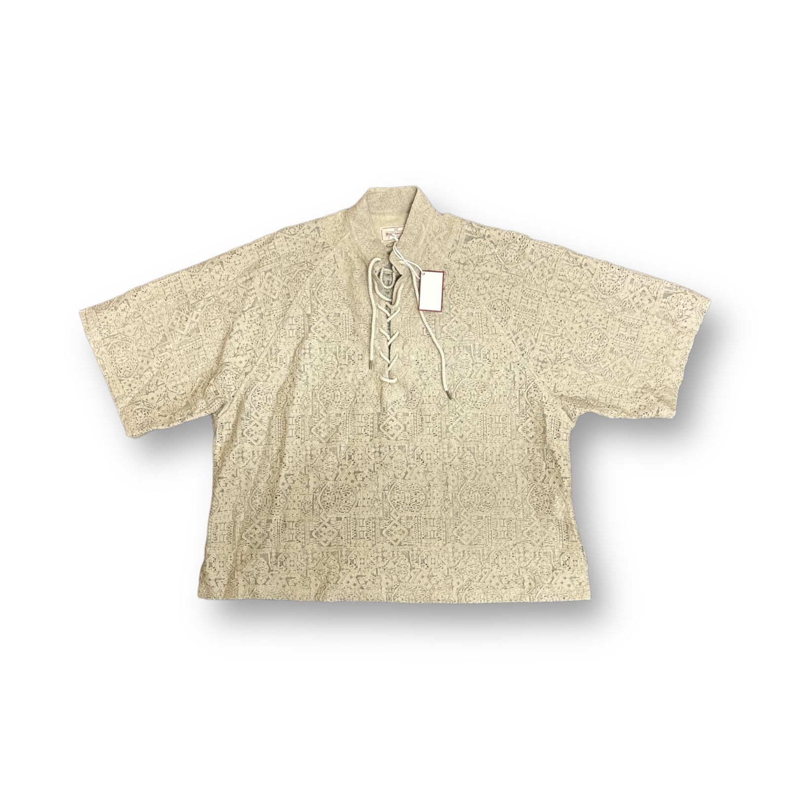 定価30800円 新品 NEZU YOHIN TEN 23SS Linen Like Jacquard Lace-up