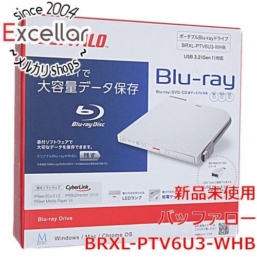 BluRay外付けドライブ/ BRXL-PTV6U3-RDB - PC周辺機器